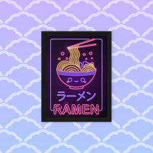 Load image into Gallery viewer, Neon Ramen - Framed canvas
