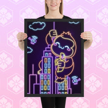 Load image into Gallery viewer, Neon Kong City Framed poster
