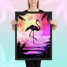 Load image into Gallery viewer, Soul of the Retro Flamingo Framed poster
