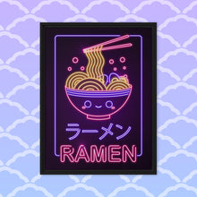 Load image into Gallery viewer, Neon Ramen - Framed canvas
